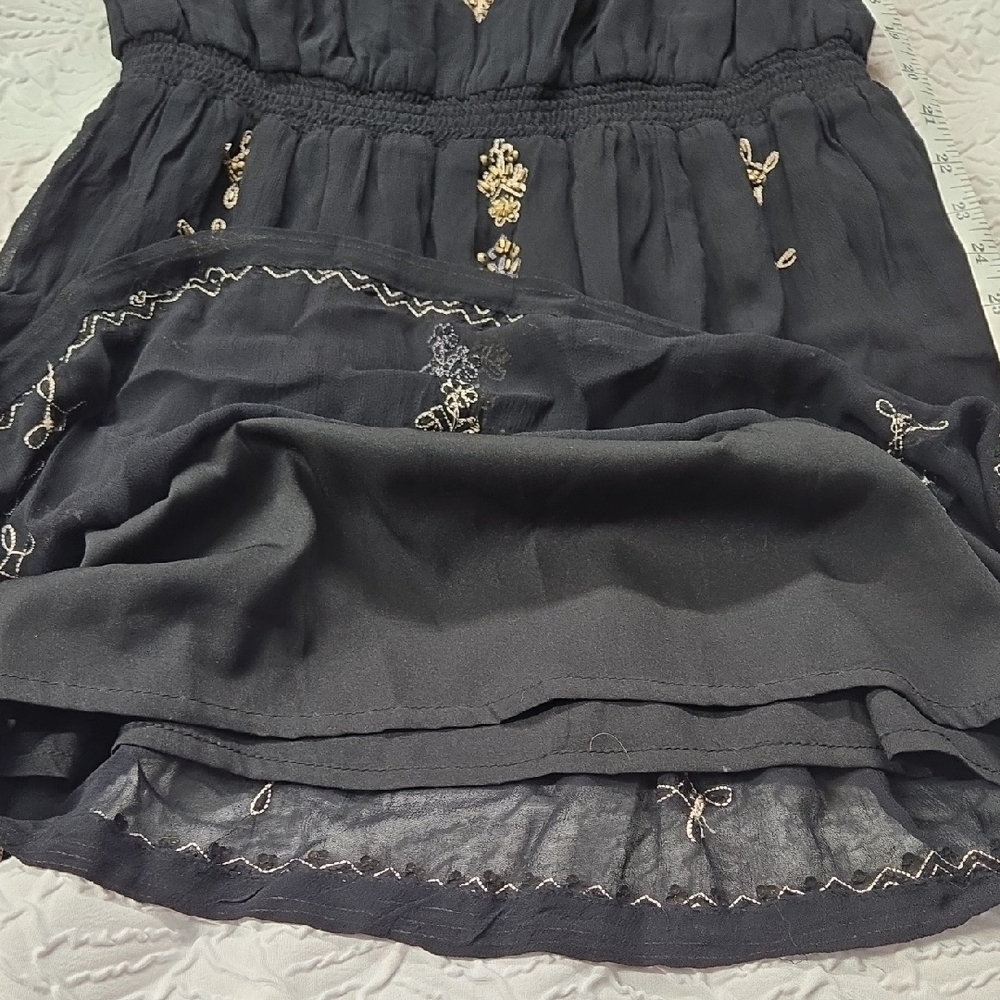 STUNNING Joie "Berline" Black Beaded Embellished Chiffon Dress - Picture 13 of 15